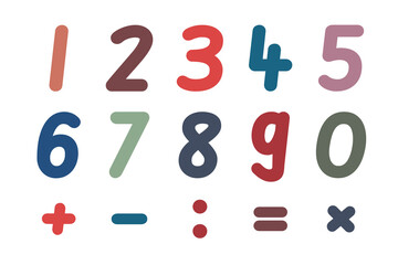 A set of numbers with mathematical signs.