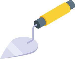 Construction shovel icon isometric vector. Living room. Device work blow