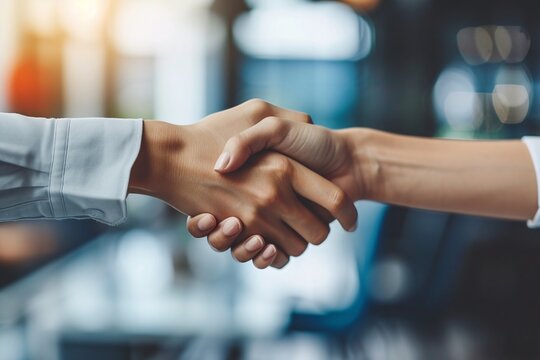 Gros plan sur poign&eacute;e de mains de femmes d'affaires &raquo; IA g&eacute;n&eacute;rative