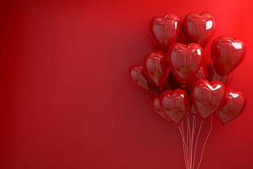 Happy Anniversary Balloon on Red Background