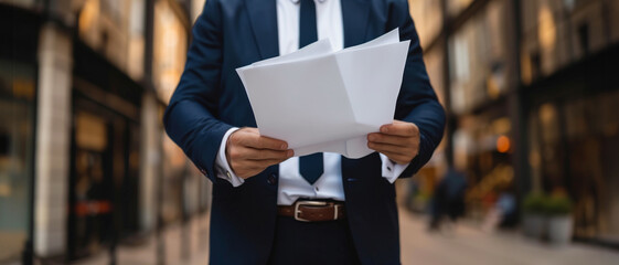 A busy man eyeing through incoming documents. 
