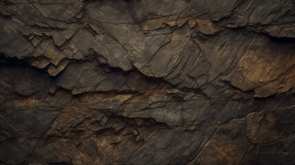 Cliff rock face texture surface for rock climbing, great outdoors, nature exploration and travel. Brown earth tones granite stone slice natural background for video game abstract textures by Vita - obrazy, fototapety, plakaty