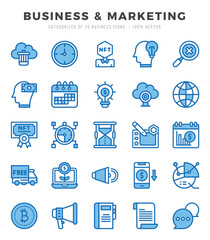 Business & Marketing icons set for website and mobile site and apps.