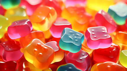 Many colorful candies