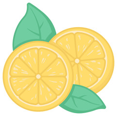 color lemon drawing without background