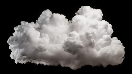 White smoke cloud on black background. Ideal for design projects