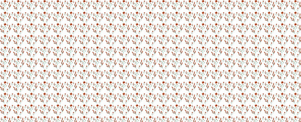 Colorful flower seamless pattern illustration. Flower and leaves abstract shape doodle art design for print, wallpaper, clothes, textile, clipart, wall art for home decoration. vector illustration