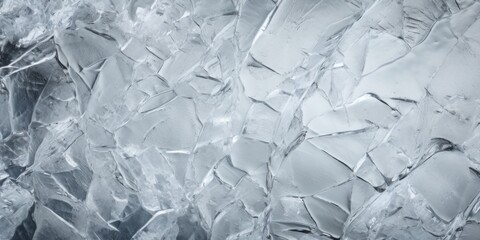 Detailed view of shattered glass, suitable for abstract backgrounds - obrazy, fototapety, plakaty