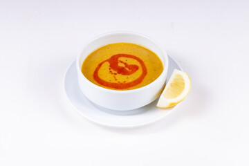 Homemadde lentil soup turkish cuisine