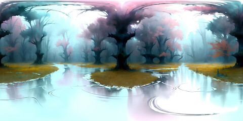 surreal landscape with forest 004