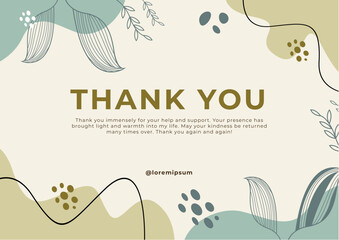 Aesthetic Abstract Thank You Card Landscape
