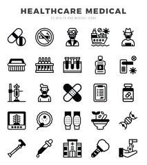 HEALTHCARE MEDICAL Icon Bundle 25 Icons for Websites and Apps