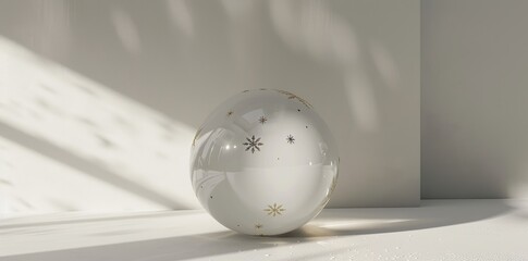 Fototapeta na wymiar Magical snow globe with Christmas decorations created with Generative AI