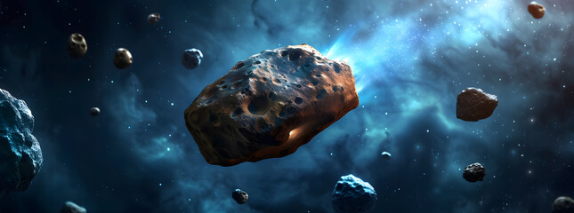 Massive Asteroids, Comet, meteor or meteorite - obrazy, fototapety, plakaty