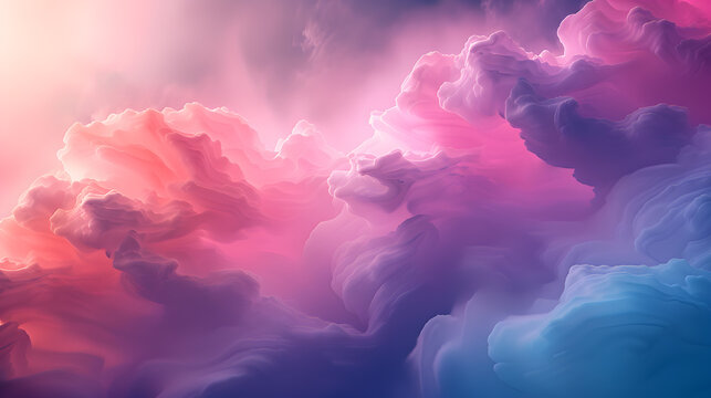 Colorful background with glowing purple clouds