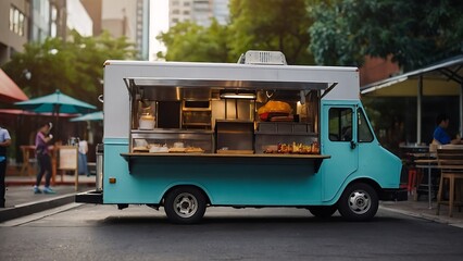 food truck in the city , street food