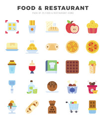 Food and Restaurant icons set. Vector illustration.