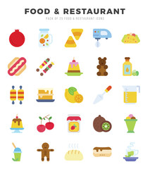 Food and Restaurant Icon Bundle 25 Icons for Websites and Apps