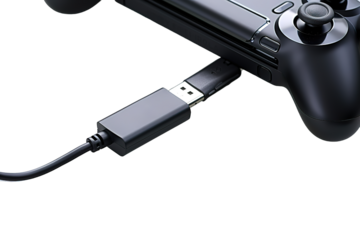 game joysticks isolated on PNG Background. Generative Ai.