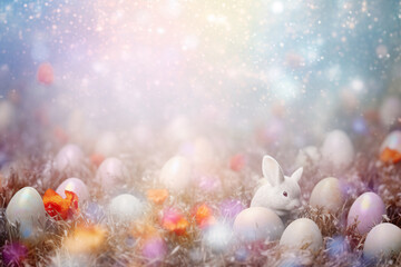 Obraz na płótnie Canvas Embrace the joy of Easter. A celebration of renewal, hope, and new beginnings. Generative AI