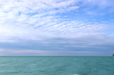 Naklejka na ściany i meble Landscape with sea and blue sky