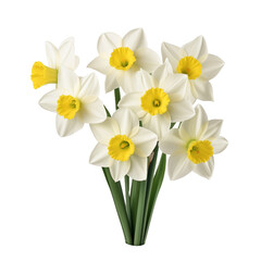 Narcissus isolated on transparent background