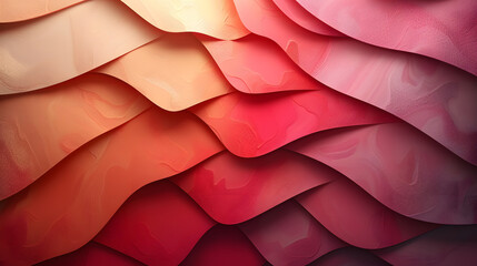 Vibrant Gradient Waves: Abstract Multicolored Layers in Close-Up View