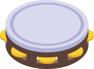 Music instrument icon isometric vector. Training capoeira. Culture activity