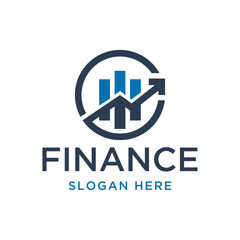concept finance logo design vector illustration