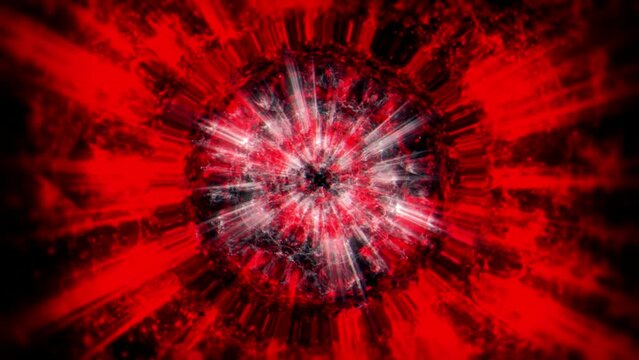 Red Rays Dimension Motion Background