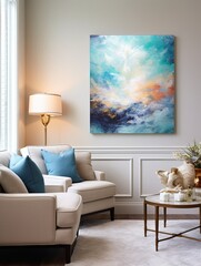 Maritime Expression in Abstract Seascape Oceanscape: Unique Canvas Wall Decor