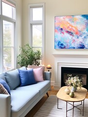 Maritime Expression: Abstract Ocean Canvases for Unique Sea Wall Art Decor