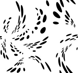 Seamless repeating pattern of wrapped halftone dots. Vector.