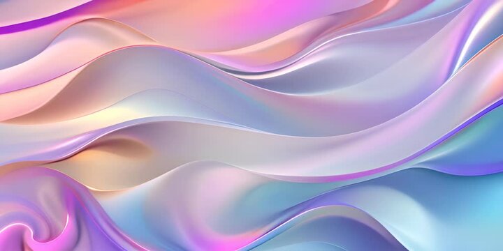 White abstract holographic background. Holograph color texture with foil effect. Halographic iridescent backdrop. Pearlescent gradient for design. 4K Video