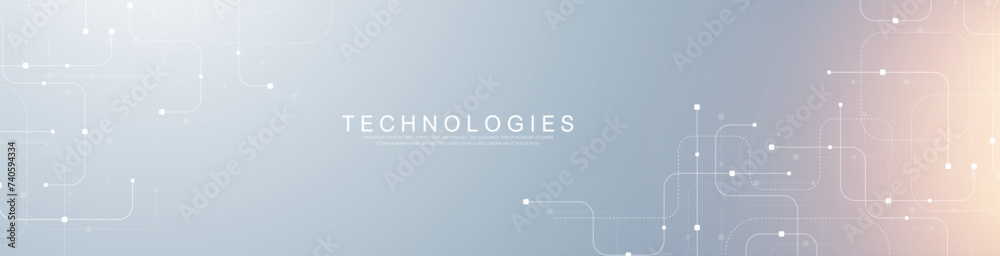 Aufkleber abstract background with technology circuit board texture. modern electronic motherboard texture. en