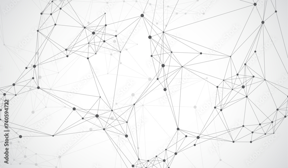 Poster Global network connection banner design template. Header social network communication in the global business concept. Big data visualization. Internet technology