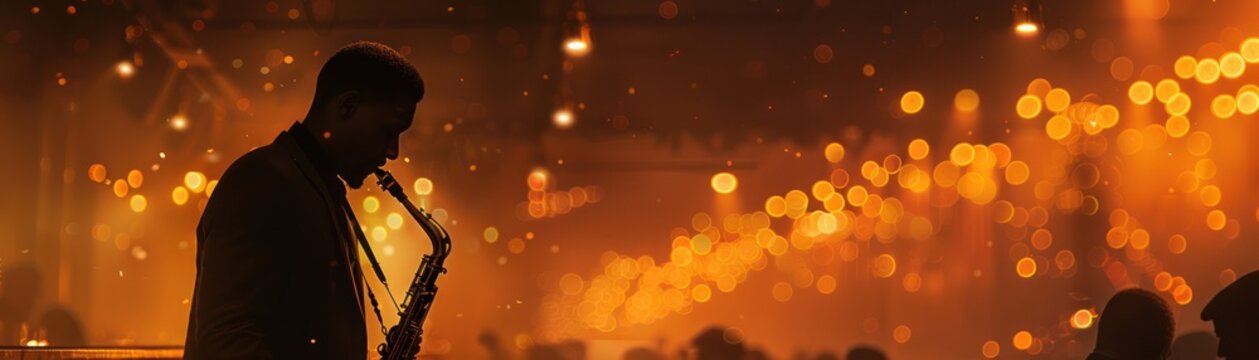 Musician Canary Jazz club Late night Saxophone Noir Jazz yellow 1920s Spotlight Solo in the spotlight