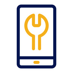 customer service colored line icon