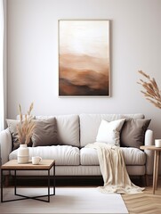 Natural Gradient: Bold Monochromatic Abstract Art in Earth Tones