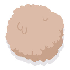 Wool laundry ball vector cartoon illustration isolated on a white background.