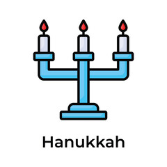 Get this amazing icon of candles in modern style, Hanukkah day vector design