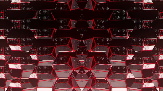 Sequins Reflective Red and Silver Strobe Background