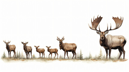 Wildlife, forest, woods, animals, wild moose.