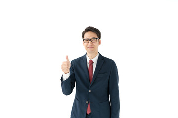 グッドポーズをするビジネスマン