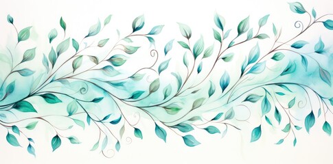 Fototapeta na wymiar Serene Magnolia Blooms - A Delicate Watercolor Floral Symphony - Generative AI
