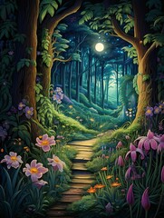 Magic Blooms: Enchanted Forest Garden Illustrations