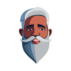 Vector illustration of a bearded man