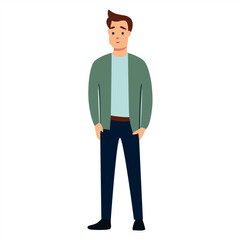 A man standing at full height.