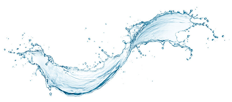 Twisted water splash isolated