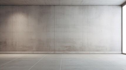 Empty Modern Concrete Room. Interior with Cement Walls and Floor, Architecture Background Texture